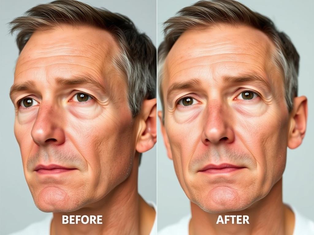 Before and after results of using Kiehl's Age Defender Cream Before and after results of using Kiehl's Age Defender Cream