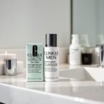 Clinique for Men Anti-Age Moisturizer bottle and packaging on a clean bathroom counter