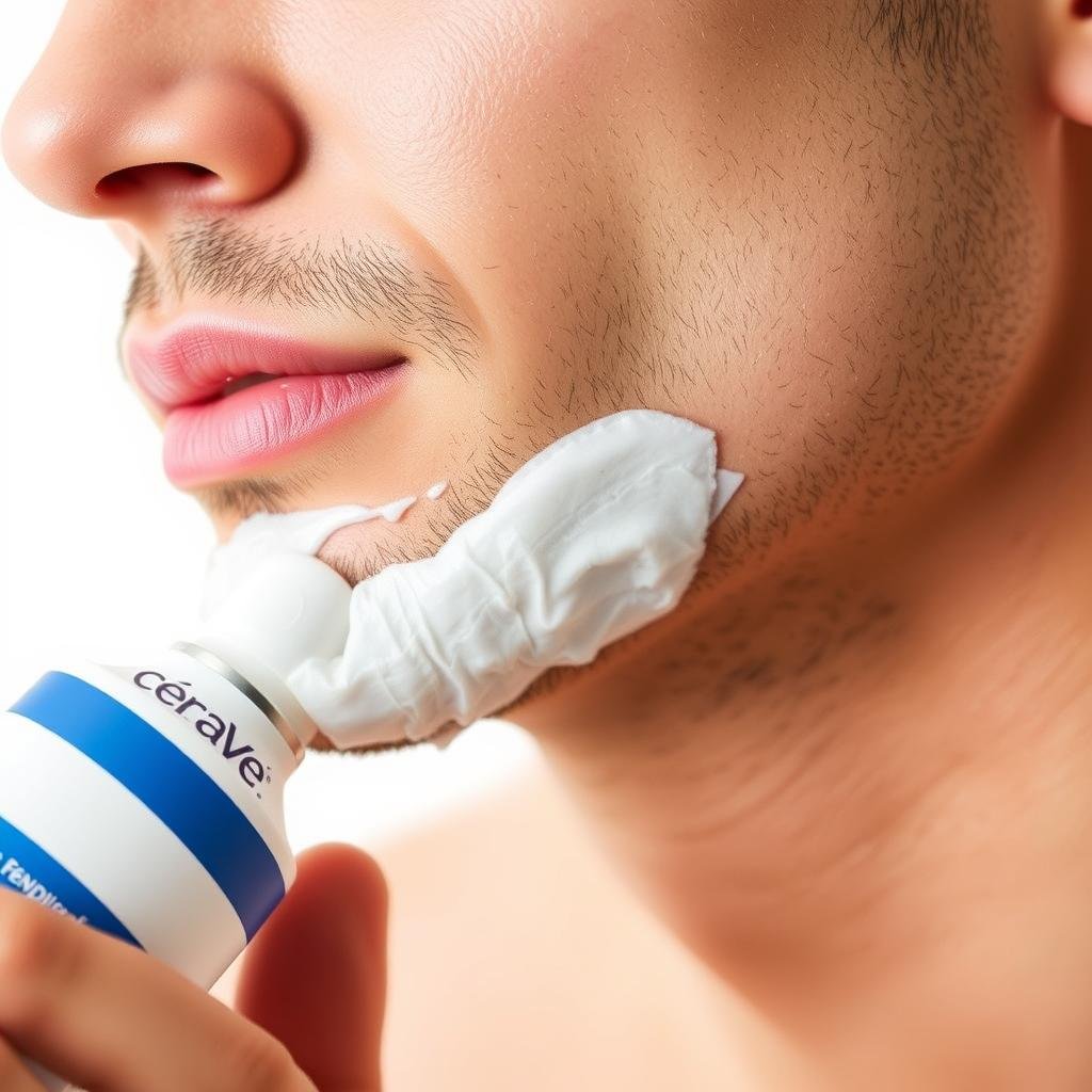 Close-up of CeraVe Daily Moisturizing Lotion texture being applied to skin Close-up of CeraVe Daily Moisturizing Lotion texture being applied to skin