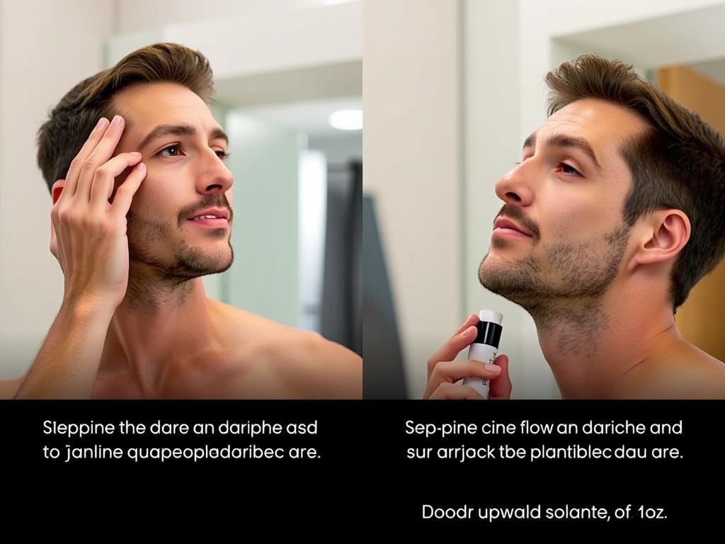 Demonstration of proper application technique for Lab Series Max Age-Less Power V