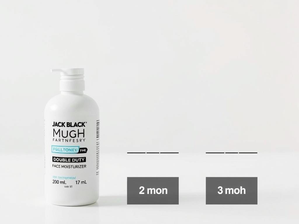 Jack Black Double-Duty Face Moisturizer size comparison showing how long the product typically lasts Jack Black Double-Duty Face Moisturizer size comparison showing how long the product typically lasts