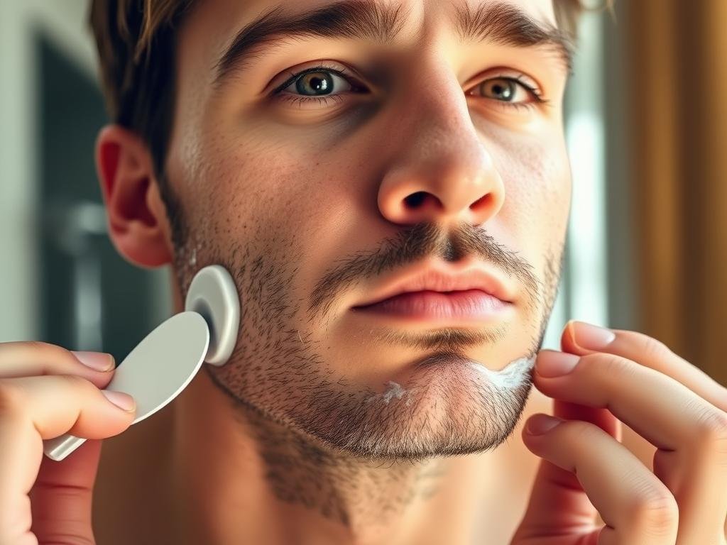 Man applying Bulldog Original Moisturizer to face Man applying Bulldog Original Moisturizer to face