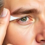 Man applying anti-aging eye cream to reduce crow's feet
