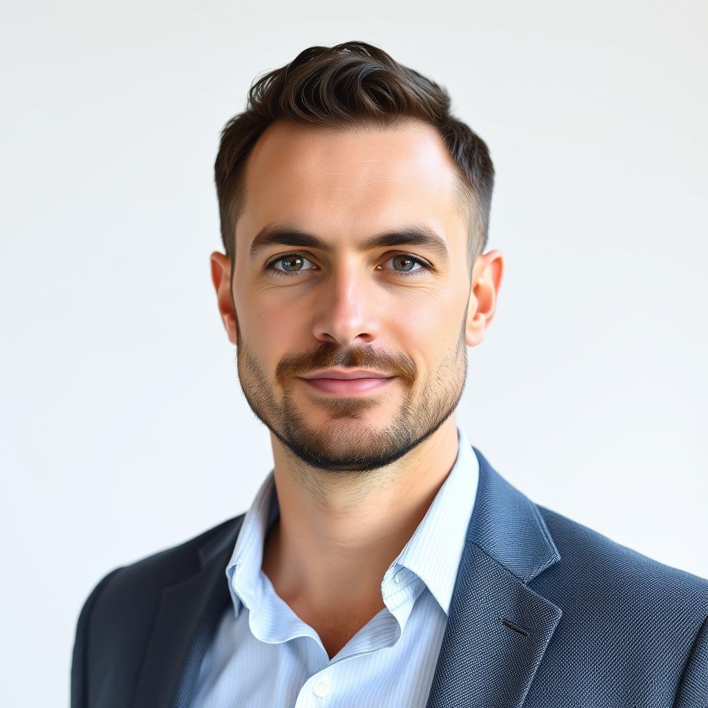 Portrait of Mark, 34, with beard who uses CeraVe moisturizer Portrait of Mark, 34, with beard who uses CeraVe moisturizer