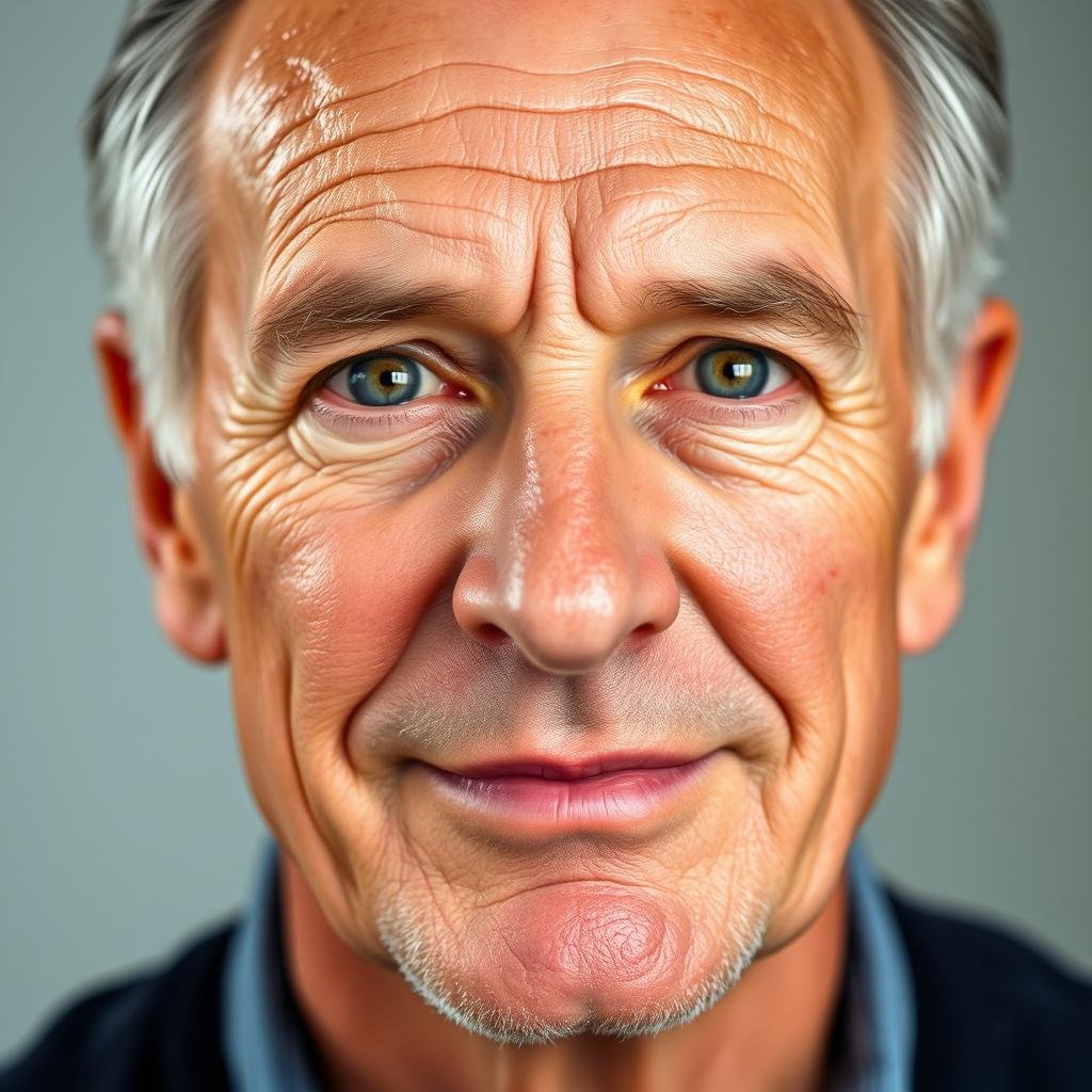 Portrait of man in his 50s with defined facial features Portrait of man in his 50s with defined facial features