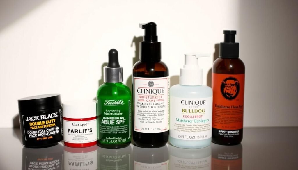 Visual comparison of Jack Black Double-Duty Face Moisturizer alongside competitor products Visual comparison of Jack Black Double-Duty Face Moisturizer alongside competitor products