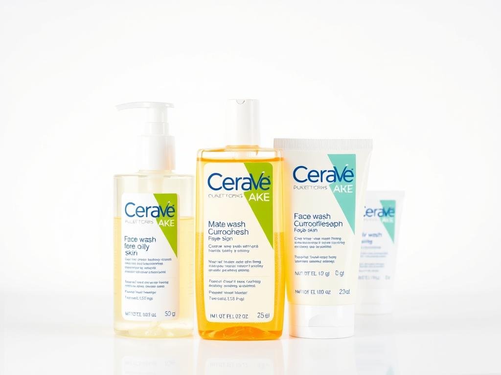 CeraVe face wash products for men with oily skin