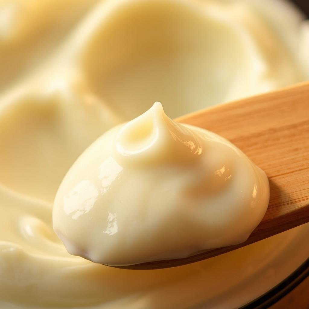 Close-up of The Art of Shaving Sandalwood Shaving Cream texture showing its rich consistency