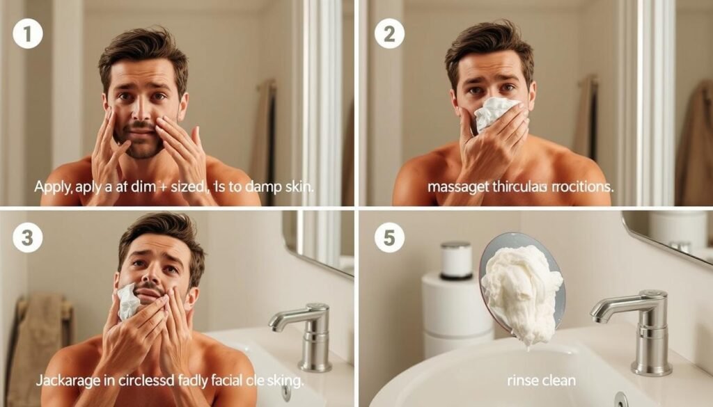 Step-by-step demonstration of using Jackfir The Classic Daily Facial Cleanser