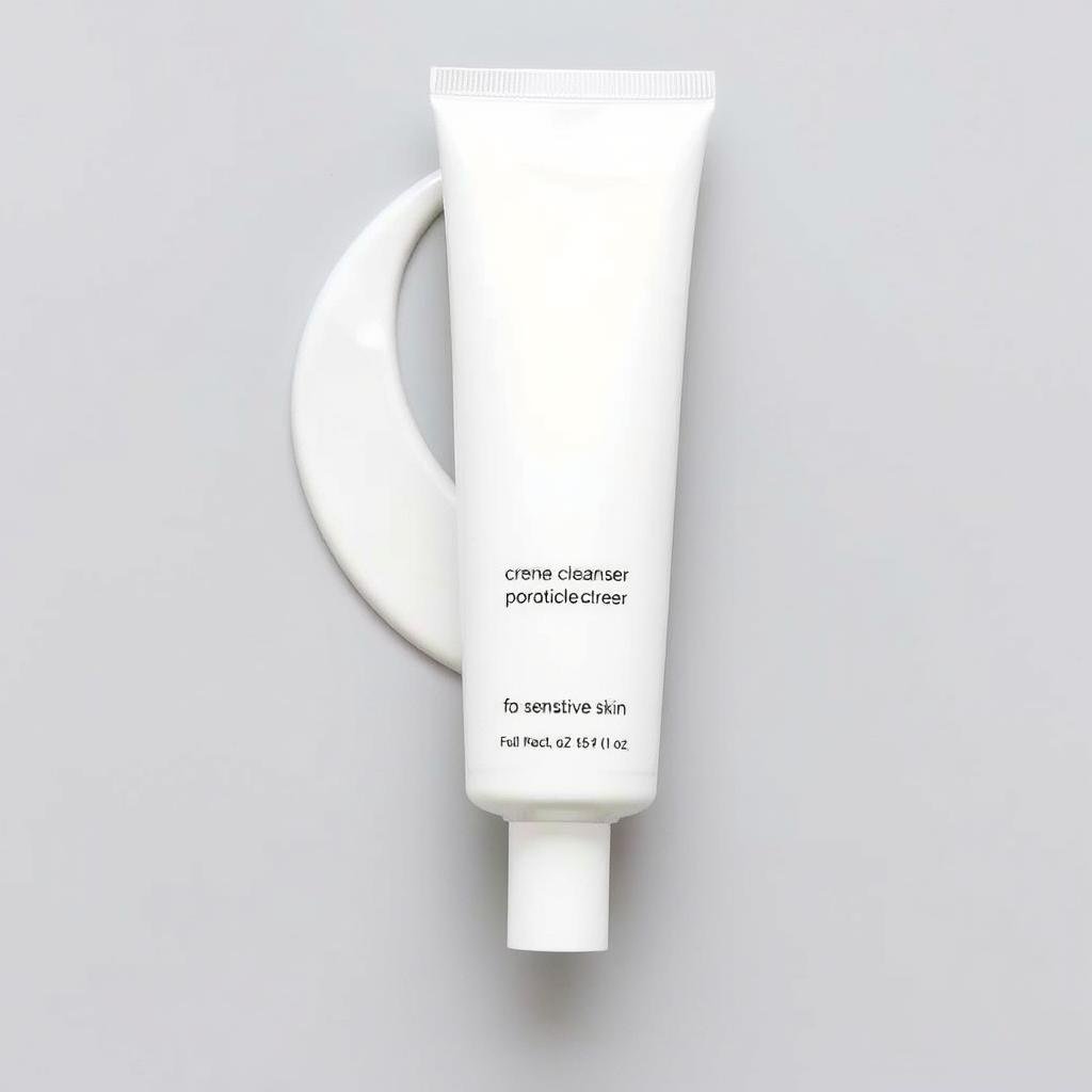 Cream cleanser for dry skin, part of a 3-step skincare routine for men