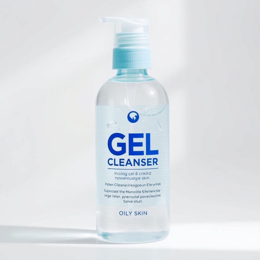 Gel cleanser for oily skin, suitable for men's 3-step skincare routine