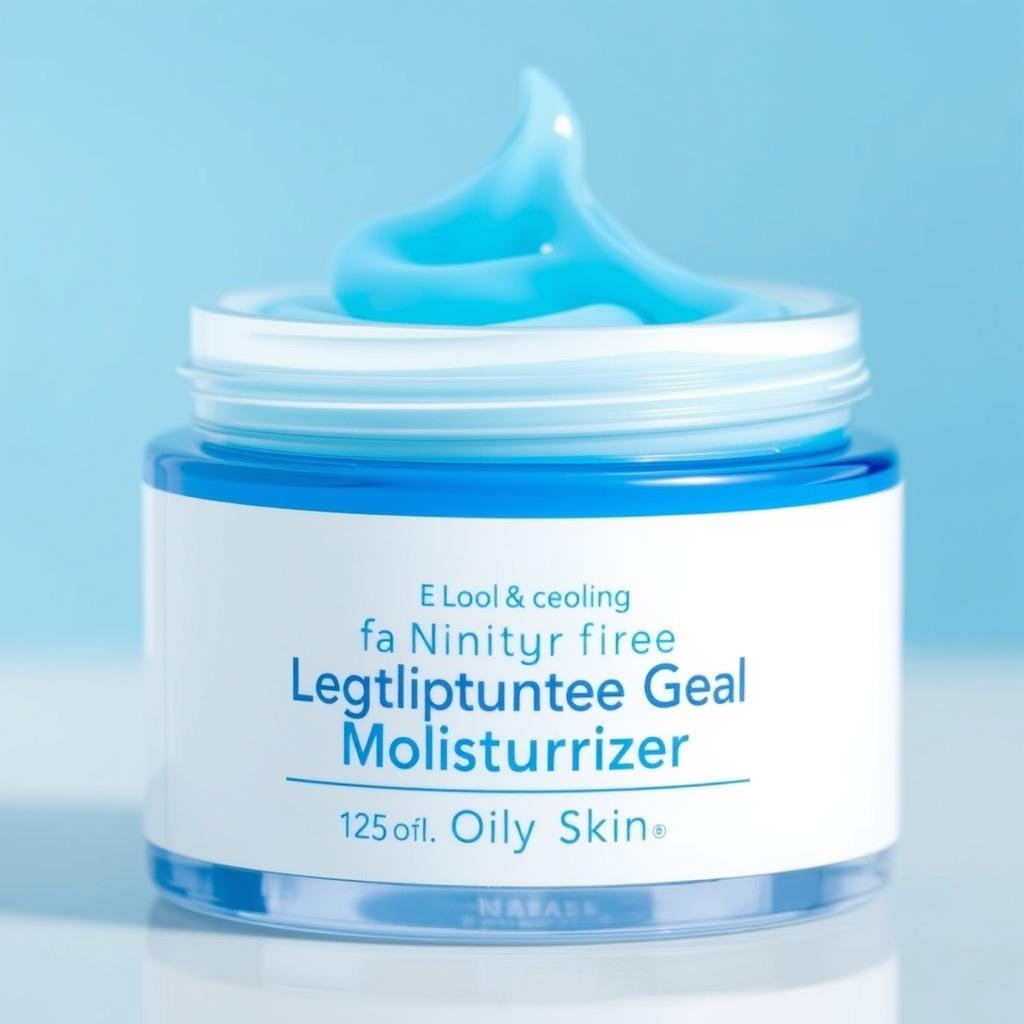 Gel moisturizer for oily skin, part of a men's simple skincare routine