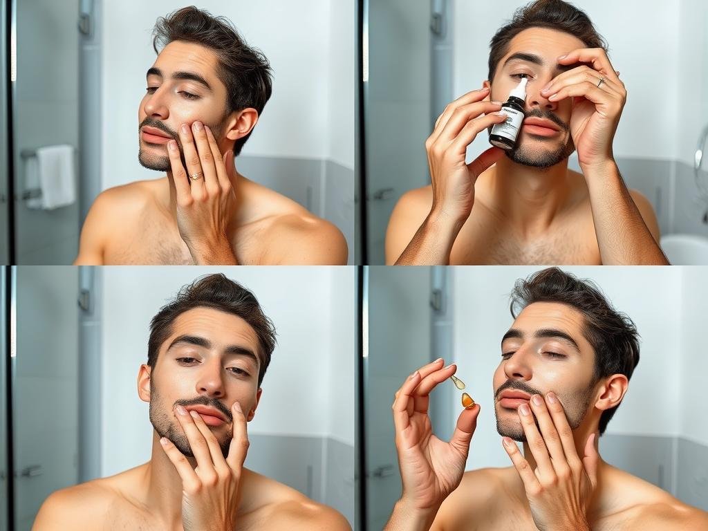 Step-by-step guide to applying face serum for men