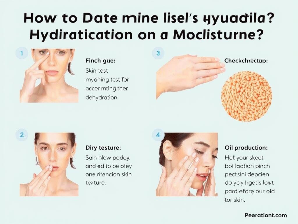 Visual guide to determining if skin needs hydration or moisture